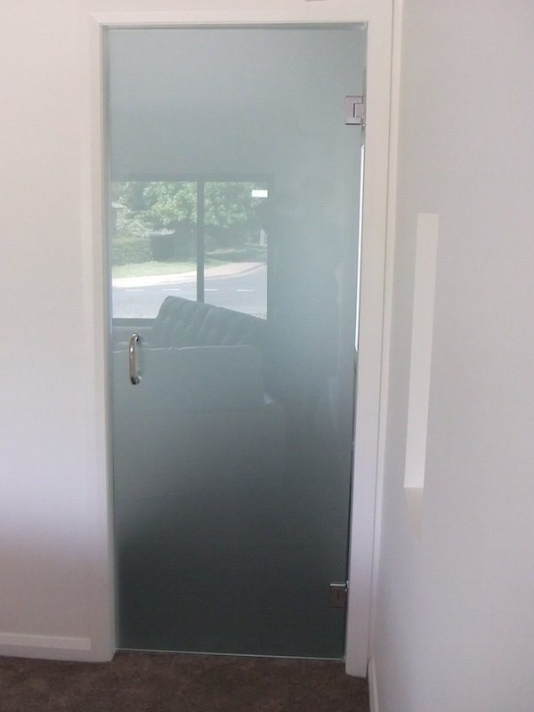 Frameless Hinged Door with Frosted Glass