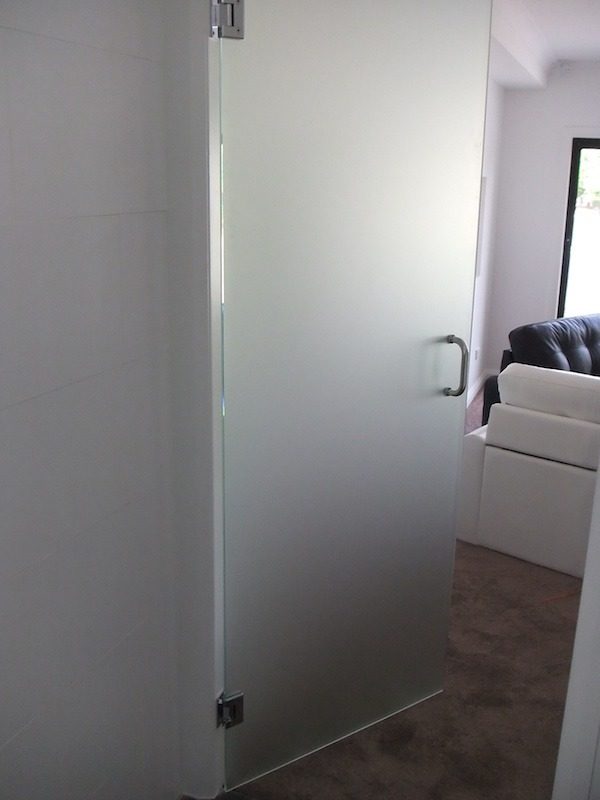 Frameless Hinged Door with Frosted Glass