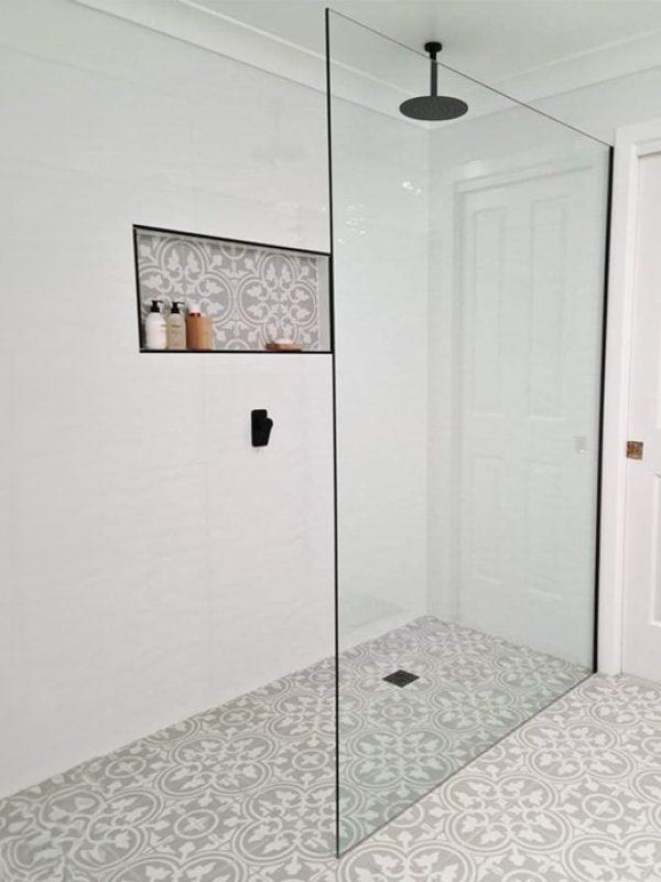 Shower Screen Panel Black Channel