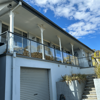 Balustrade Fully Framed Grey Frame